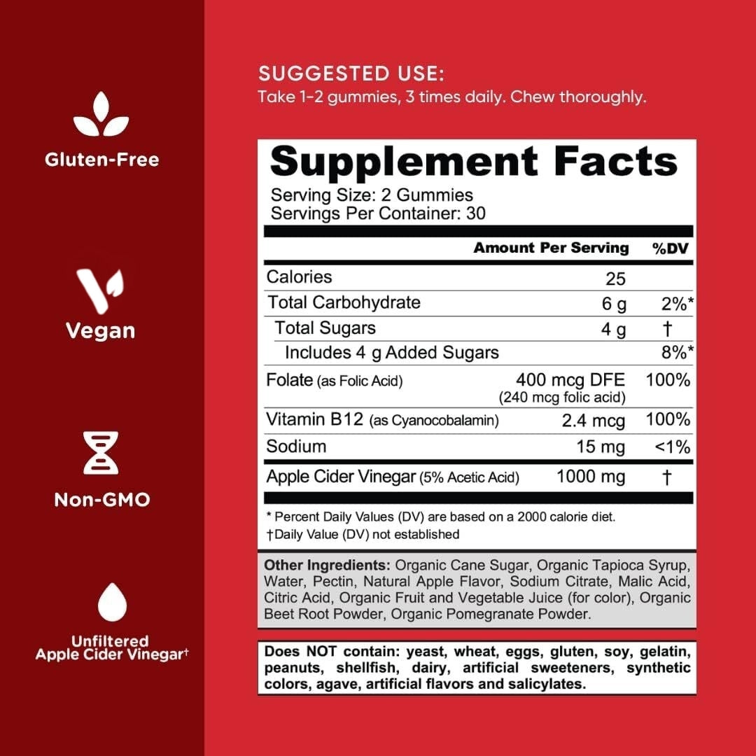 1 Pack Goli® Apple Cider Vinegar Gummies